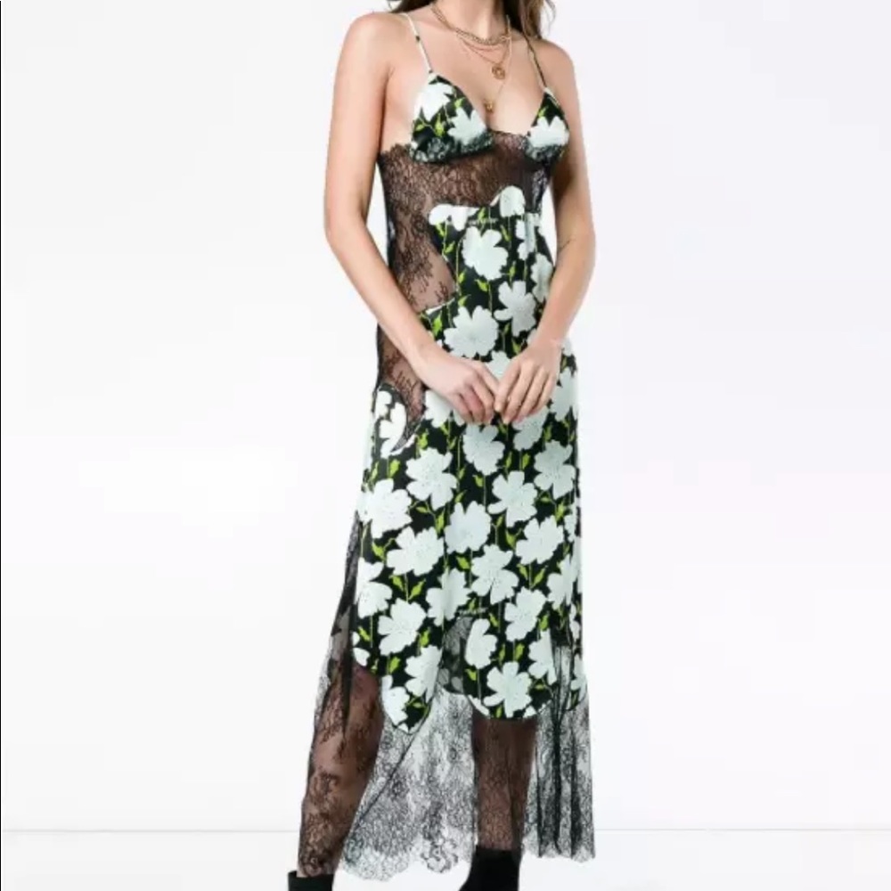 Off White Virgil Abloh NWT Floral Midi Slip Dress